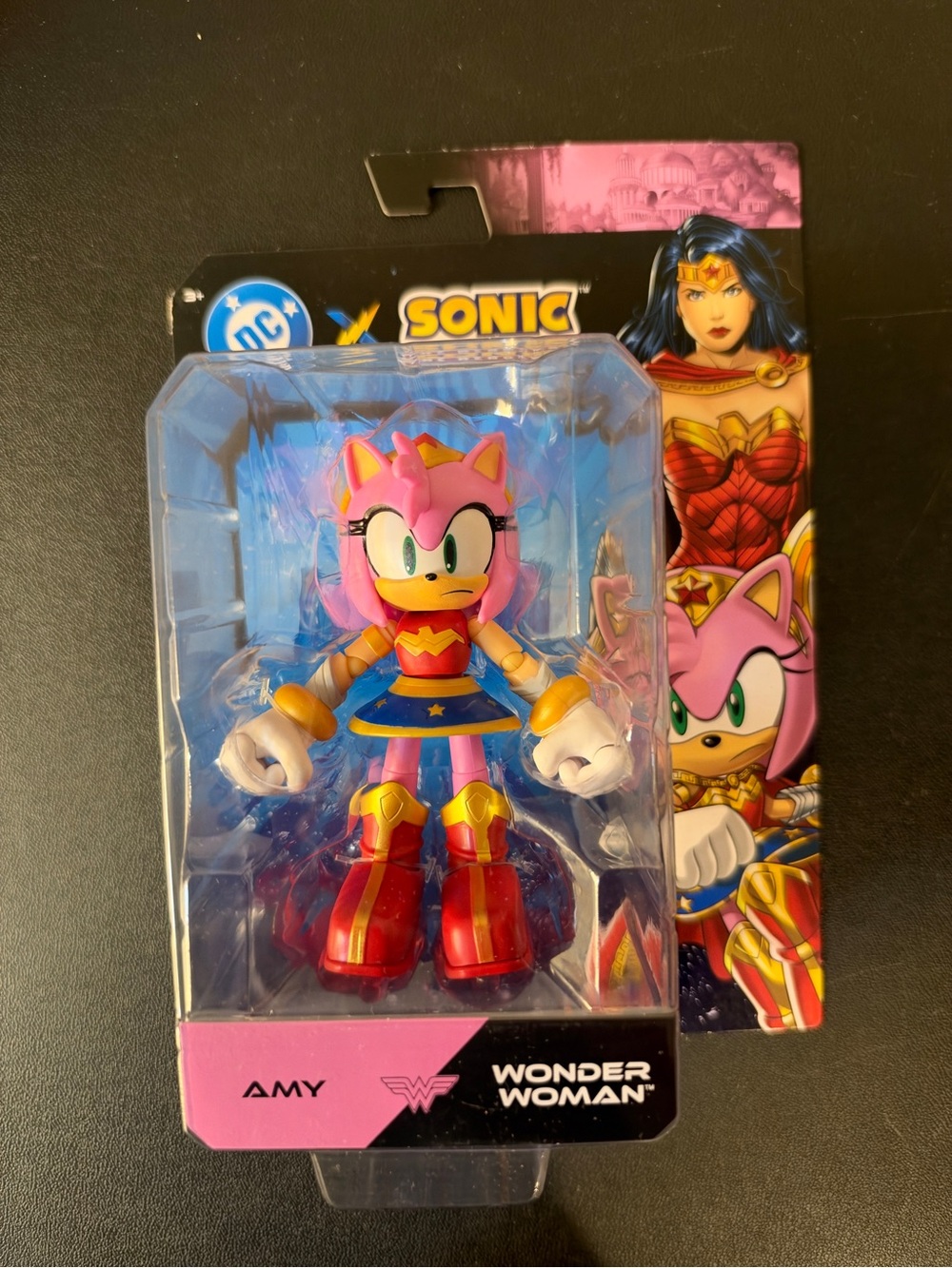Jakks DC X Sonic: Amy as Wonder Woman 5" Action Figure New - Mint-in-Box